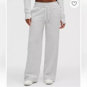 lululemon athletica Wide Leg Sweatpants in Light Gray